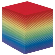 Quo Vadis Arco Iris - Taco de notas recicladas 9×9×8 cm, 610 h., papel 80 g/m², certificado Blue Angel