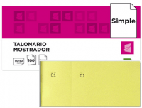 Talonario caja, pequeño (50x110 mm), color amarillo