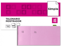 Talonario caja, pequeño (50x110 mm), color rosa