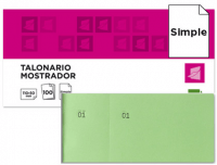 Talonario caja, pequeño (50x110 mm), color verde