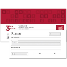 Talonario Liderpapel® T136, recibo apdo s/m original 3/fº