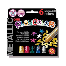 Témpera Playcolor metalizada 6 colores