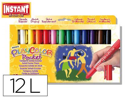 Témpera sólida Playcolor Pocket 12 colores