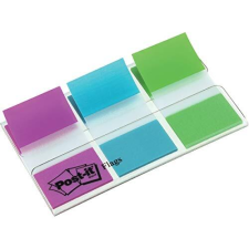 Post-It 680 - Lote de 3 Marcadores Post-It Index violeta, verde y azul, 79×49 mm
