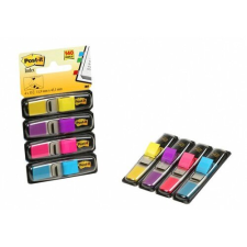 Post-It Index 683 - Pack 4 marcadores adhesivos pequeños (azul, rosa, amarillo y violeta)