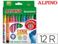 Rotuladores Alpino Maxi, 12 colores