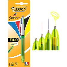 Bolígrafos Bic 4 colores, cuerpo fluorescente