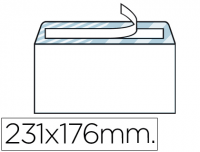 Caja 500 Sobres blancos de formato cuarto 176x231 90g SV