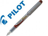 Pluma Pilot Vpen Silver, color rojo