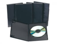 Comprar cajas estándar para CD de color negro y transparente