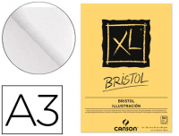 Papel Canson Bristol XL A3 297x420 mm con 50 hojas extralisas de 180 g/m²