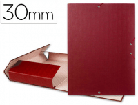 Carpeta de proyectos Liderpapel folio de cartón duro lomo 3 cm roja