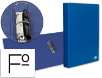 Carpeta folio de 2 anillas mixtas de 25 mm azul