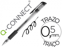 Bolígrafo con tinta de gel y grip de goma negro