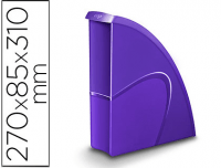 Revistero de plástico Cep usable en horizontal o vertical violeta
