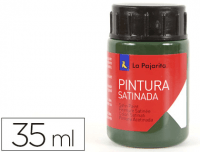 Pintura La Pajarita, bote 35 ml, color verde pino