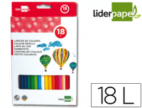 Caja de 18 lápices de colores Liderpapel