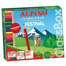 Lápices de colores Alpino Festival Classbox con 288 lápices