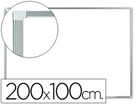 Pizarra blanca lacada Q-Connect con superficie magnética 200x100 cm