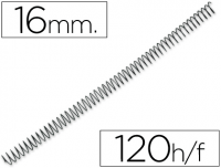 100 Espirales metálicas negras paso 64 5:1 16 mm