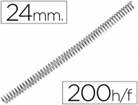 100 Espirales metálicas negras paso 64 5:1 24 mm