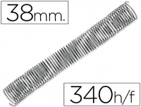 25 Espirales metálicas negras paso 64 5:1 38 mm