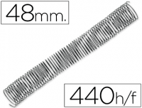 25 Espirales metálicas negras paso 64 5:1 48 mm
