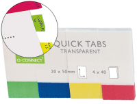 Banderitas señalizadoras de 19x43 mm de colores Q-Connect