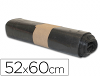 Rollo 20 bolsas basura negras de 52x60 cm