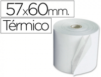 Rollos papel térmico 57x60 envase de 10 unid
