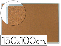 Pizarra de corcho grueso con marco metálico Q-Connect 150x100 cm