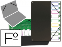 Clasificador Pardo de tamaño folio con 9D negro