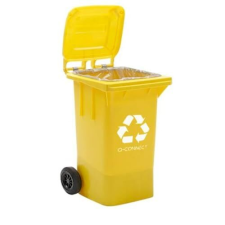 Cubo amarillo para reciclar plásticos y envases