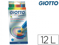 Lápices 12 colores Giotto Stilnovo acuarelables