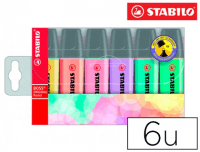Estuche 6 marcadores pastel surtidos Stabilo Boss® Original