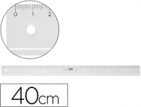 Regla graduada plástico transparente con bisel Möbius Ruppert 40 cm