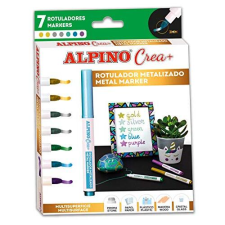 Caja 7 rotuladores Alpino Crea Metalix