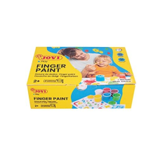 Jovi 560S - Estuche 6 pinturas de dedos 125 ml, lavable, colores surtidos