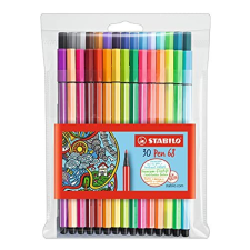 Stabilo Pen 68 - Estuche de rotuladores de colores, 30 unidades (6 de ellas en tonos neón)