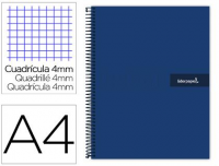 Cuaderno Crafty A4 80H 4x4 Azul marino