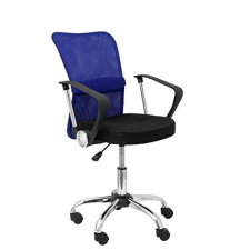 Silla giratoria Q-connect azul y negra