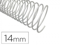 Espirales blancas 64 5:1 14 mm 1mm caja de 100 unidades