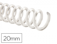 100 espirales transparentes 5:1 20 mm