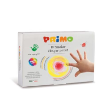 Primo Ditacolor - Lote de pintura de dedos rica en pigmentos, hecha en Italia, 6 frascos de 250 g