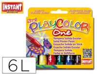 Témpera sólida Playcolor One 6 colores