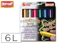 Témpera Playcolor Pocket 6 colores metalizados