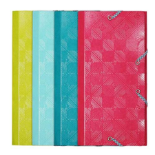 Carpeta de colores de 120×235 mm con solapas y gomas